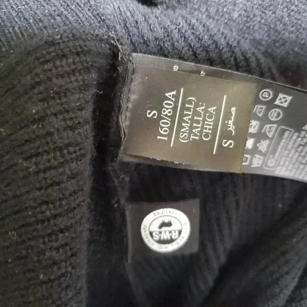 NEW AllSaints Ridley Funnel Neck Wool & Cashmere Sweater in Black size XS#2658 - Picture 7 of 7